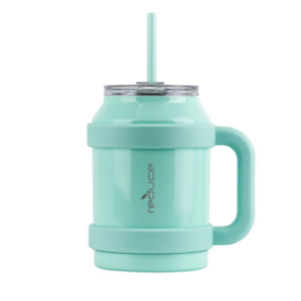 Reduce 50 oz Mug Tumbler with Handle and Straw - Stainless Steel mild mint